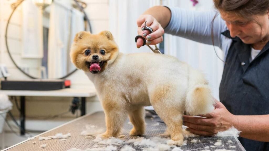 tosador profissional trabalhando em um pet shop no brasil